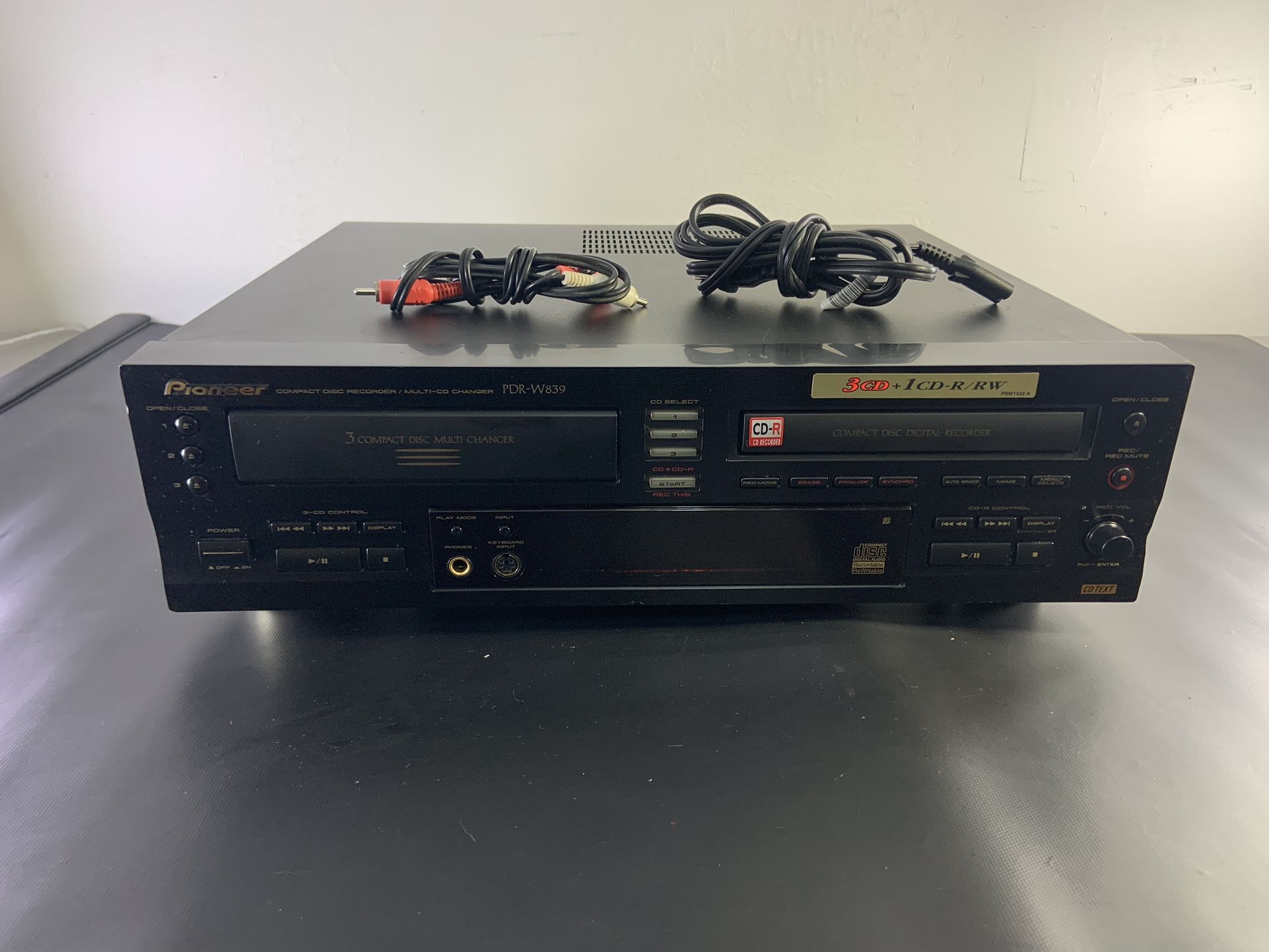 Working Pioneer PDR-W839 3-Disc Changer CD Recorder Optical Out Player No Remote