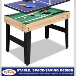 12 In 1 Game Table Foosball Table Ping Pong Air Hockey Pool Table 