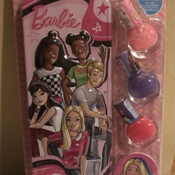 Wow - Barbie Townley nail set with “born to lead” tin And peelable nail polish with Barbie nail file