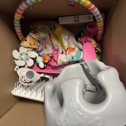 Box Of Baby Items 