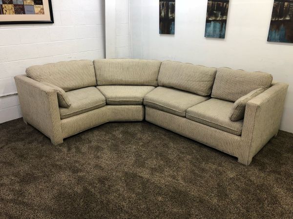 S1234 Tweed Sectional Sofa W Matching Upholstered Table For S1234 Tweed Sectional Sofa W Matching Upholstered Table For In M Or Offerup