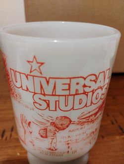 Universal Studios Milk Glass Pyscho Parting If Red Sea Jaws