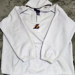 LA-Lakers Hoodie / Sweat Shirt • NBA- FUSION • STYLE: 8008A • Size:4-XL • 2-Front Pockets • 1/2-Front Short Zipper • Hoodie Draw String • 