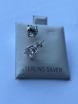 925 VVS Moissanite Cluster Earrings Silver