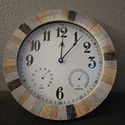 Infinity Stone Indoor/Outdoor 13×13 Wall Clock 