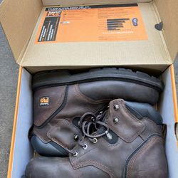 Timberland Pit Boss Steel Toe Boots. Size 10.