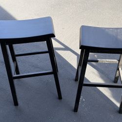 Black Wooden stools