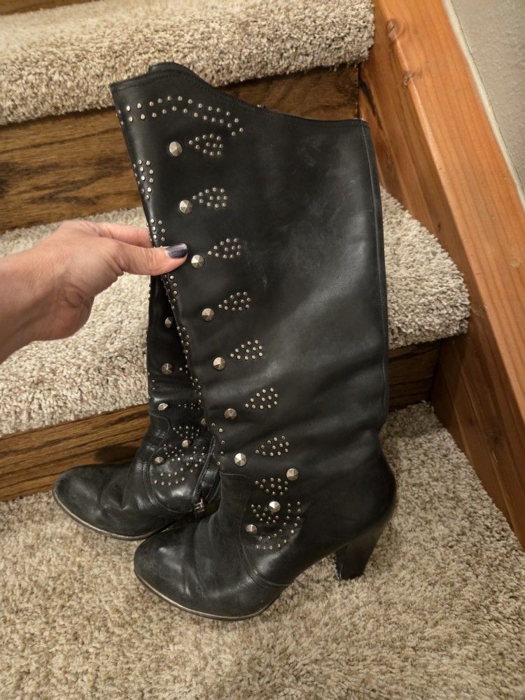 Soft Black Leather Boots