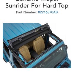Genuine Mopar Sunrider For Hard Top