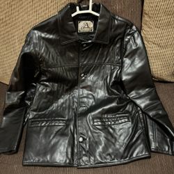 Leather Jacket Size Medium-large 