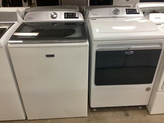 Maytag Smart 5.3 cu.ft. Top Load Washer and 7.5 cu.ft. Vented Electric Dryer Set with Extra Power