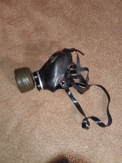 Vintage Military Surplus Gas Mask with Filter
