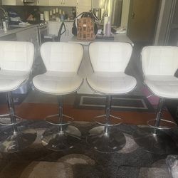 White Bar Stools (4)