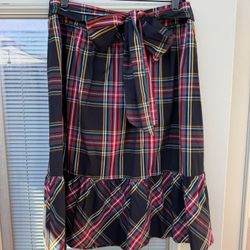 NWT J.Crew Factory Plaid Skirt, Size 12