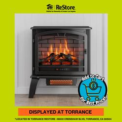 Matte Black Metal Flat Wall Infrared Quartz Electric Stove with Thermostat