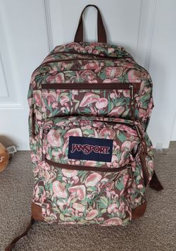 JanSport Floral Mushroom Print Backpack