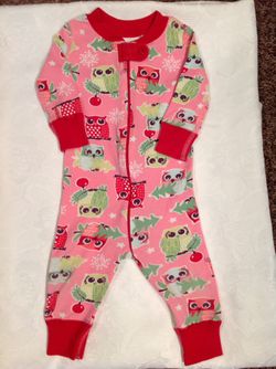 Hanna Andersson Adorable Holiday Themed 1-Piece Snug-Fitting (Euro 60 cm/US 6-9 mos) Sleeper