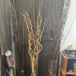 $40 OBO DECORATIVE DRY BRANCHES IN TALL GLASS VASE