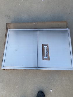 Outdoor Kitchen Doors Double Doors Thickened 304 Brushed Stainless Steel BBQ Access Door BBQ Island Doors Outdoor Kitchen Accessories Door for Outdoor