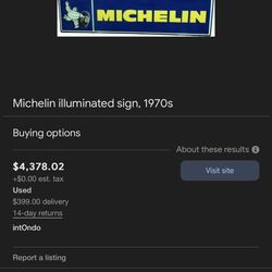 Michelin Sign Used 