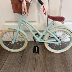 Our Generation American Girl 18” Doll Bicycle Aqua Bike Basket Great Conditions Just Missing Right Pedal 