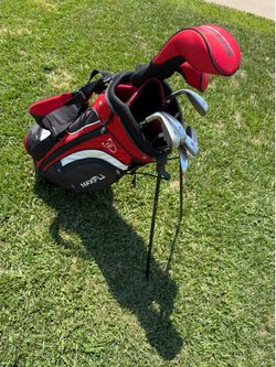GOLF SET Strata Plus 3 wood 5h 6 7 8 9 PW SW Maxfli Bag Balls
