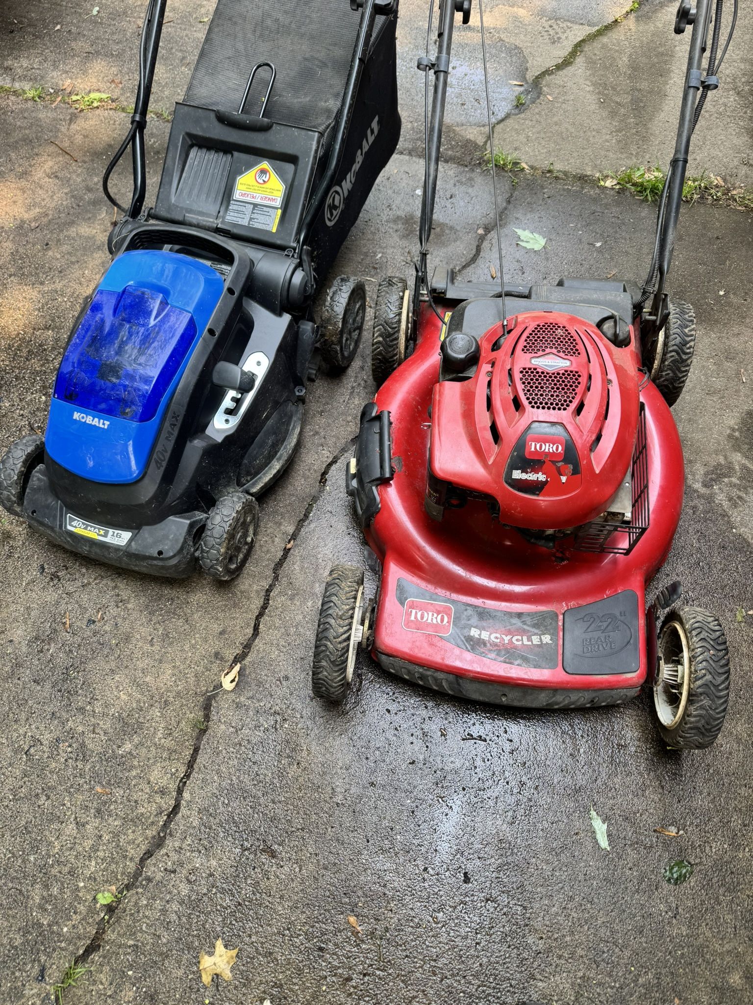 Toro & Kobalt Lawnmowers