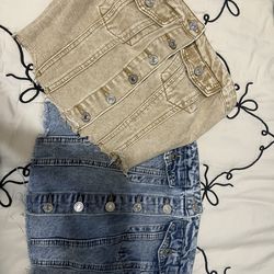 Tube denim tops