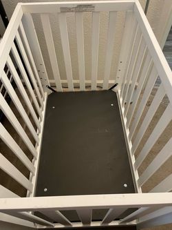 White Wooden Baby Crib