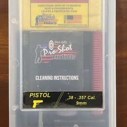 This cleaning kit by ProShot is suitable for Pistol/ .38-357 Cal. 9mm handguns and contains everything you need to make your firearm as clean as ever.