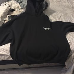Essentials  Black And White Hoodie 
