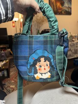 Cute Plaid Cartoon Tote Bag