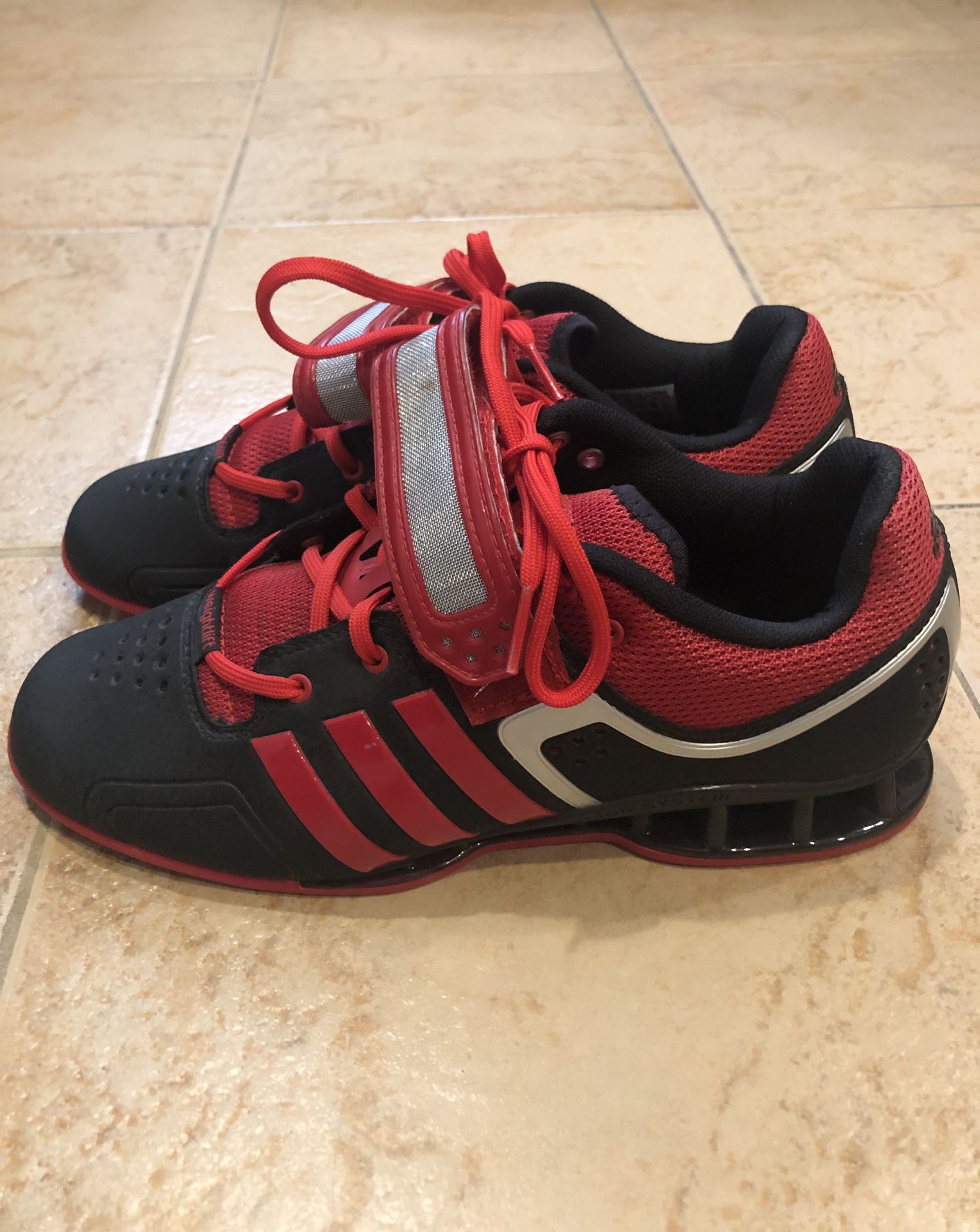 Adidas AdiPower Weightlifting Men's Size 8 US M21885 Black Red Athletic Shoes