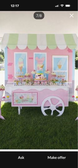 Large party cart, pink, lemonade stand