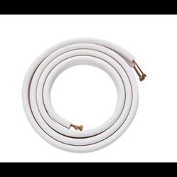 VEVOR 16 ft Mini Split Line Set 1/4 in and 3/8 in O.D Copper Pipes Tubing for AC