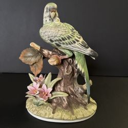 PARAKEET Andrea By Sadek  Porcelain Figurine 