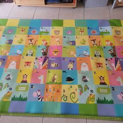 (2) ABC 5x7 children's foam mat/animals double sided