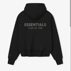 Fear of God Zip Up Fleece Hoodie Jet Black 