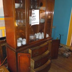 Cherry Oak Fine China Chest