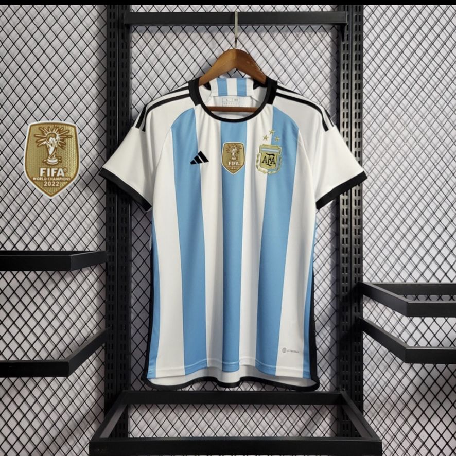 Argentina Soccer Jersey Lionel Messi #10 World Cup 3 Star for Sale in Oak  Glen, CA - OfferUp