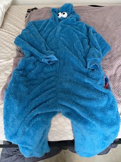 Cookie Monster Adult Onesie Costume