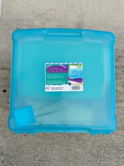 New Acid Free Scrap Book Case, For Scrapbook Supplies Turquoise Blue