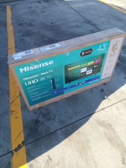 -NEW 2025 MODEL 43 IN. HISENSE 4K ROKU SMART TV W/REMOTE-