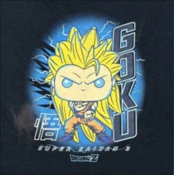 Dragon Ball Z Goku Super Saiyan Pop Tees T-Shirt Adult XL Black Short Sleeve