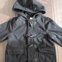 Gymboree Black toddler hooded peacoat 2t-3T