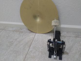 Ride cymbal and pedal