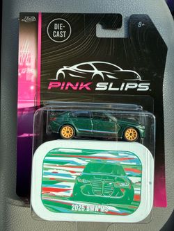 JADA Die-Cast 2026 PINK SLIPS SERIES 2025 BMW M3 Money Green With M3 Stripes