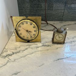 Vintage Clocks. Big One Works. Not Sure How To Operate Small One