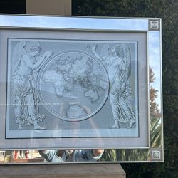 Ancient meets Modern: Century Classic I by Emile Baltard in Custom Mirrored Greek Key Frame:
