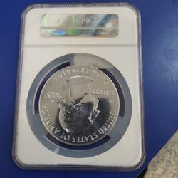 2015 5oz Silver 25c Saratoga  Ms69pl